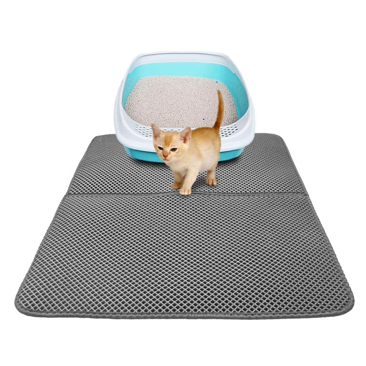 

Dropshipping double lawyer removable cat litter trapper mat for free shipping, Black;gray;beige
