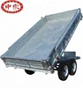 heavy duty tandem hydraulic tipping box trailer car towing trailer