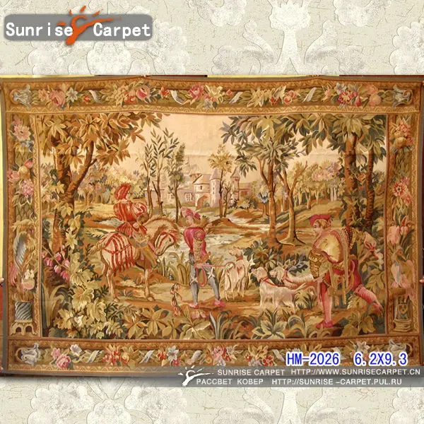 Aubusson Lighted Wall Hanging Tapestry Aubusson Lighted Wall Hanging Tapestry