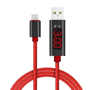 Micro USB Data Cable LCD LED Display Quick Charge