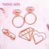 Hottest custom gift novelty school tools stationery beautiful handmade rings style metal clip bookmarks made in china 264