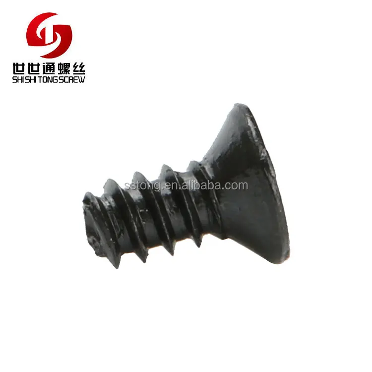 
M1 M2 Small Screw Flat Head Phillips Carbon Steel Black Zinc SSD Screws 