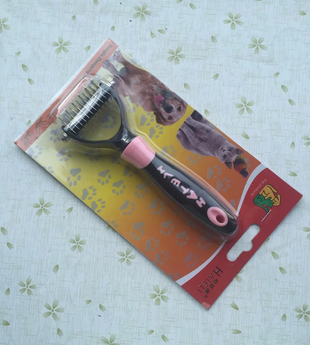 Double Side Dog Brush Dematting Matbreaker Grooming Deshedding Trimmer