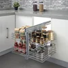 Kitchen magic corner storage basket with soft closing