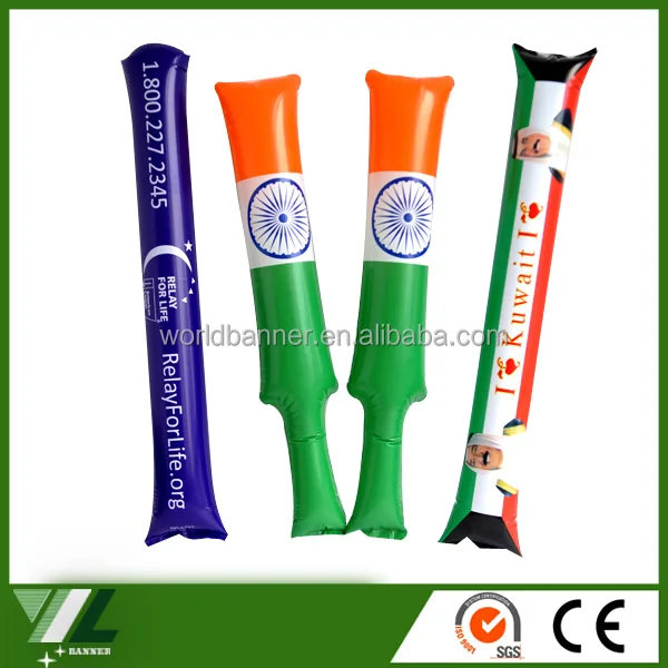 
custom hand held inflatable supporter cheer balloon stick 