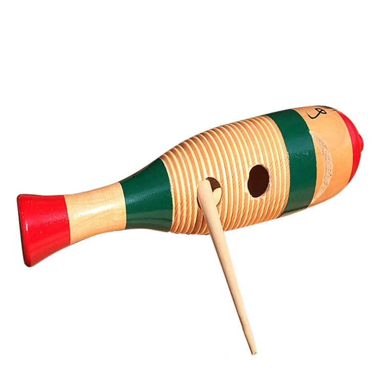 
High feedback large and small size fish frog shape musical percussion instrument 