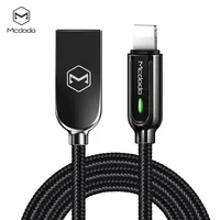 

Mcdodo 2th generation auto disconnect and re-charge automatically data line for iphone , new Nylon Braided sync data cable1.8m