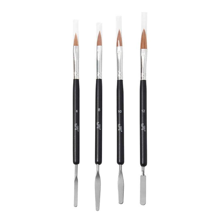 Dual Use Professional Nail Art Gel Brush Pure Color Customized Oem Nail Art Brush Set Acrylic 3d