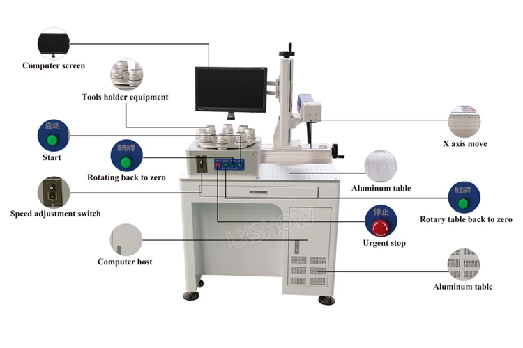 High Quality Long Duration Time  Number Cnc Fiber Laser Marking Machine Price  Price