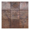Factory direct supply square tile 4x4 inch copper metal wood grain decorative sheet size 300x300mm for sale classical wall decor