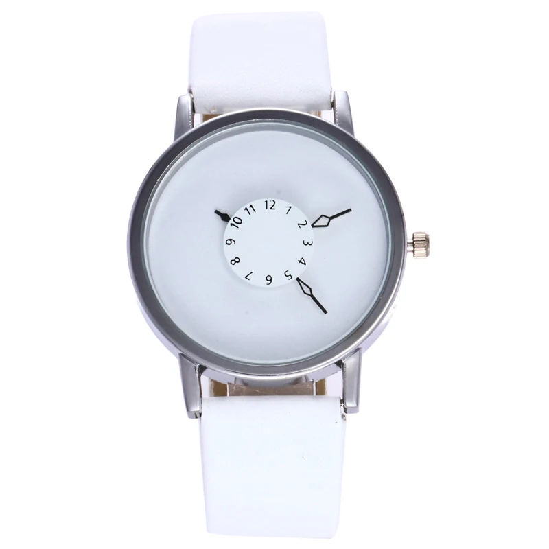 

WJ-6389 Simple Newest Turntable Personality Student Leather Watch