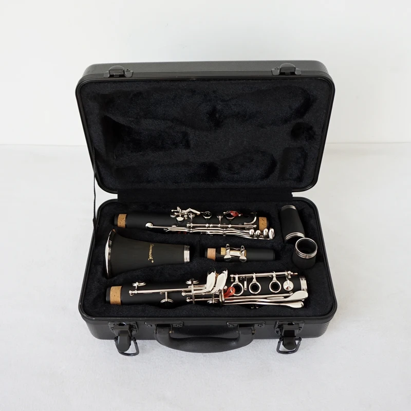 

Black colors 17 key Bb Tone Clarinet woodwind instrument factory price, Black body