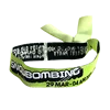 Customize China Emergency Wristband Concert Events Disposable Woven Wristbands With One Side Sliding button