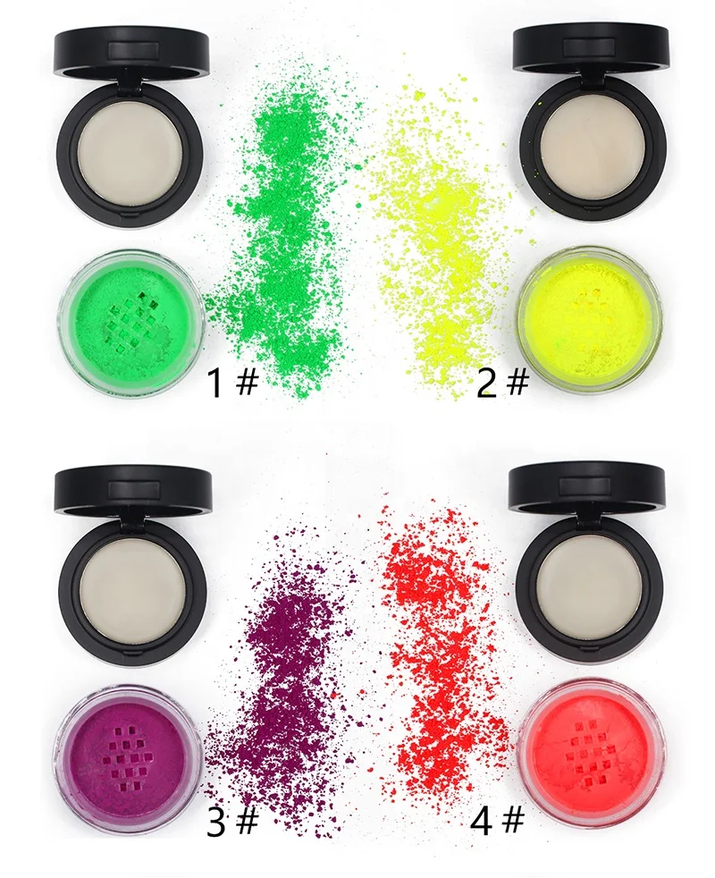 

Wholesale private label customized cosmetic makeup neon lighting eyeshadow loose powder pigments