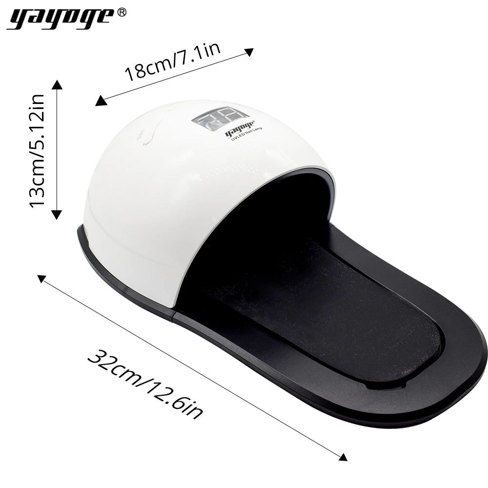 

Yayoge Nail Stores 2 In 1 Uv Lamp hot sale 2 usage 48w powerful uv led nail lamp for uv nail gel, White/black