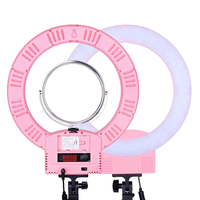 12inch Custom Rechargeable LED Ring Light Portable Beauty Salon Light Led  With mirror and table stand holder