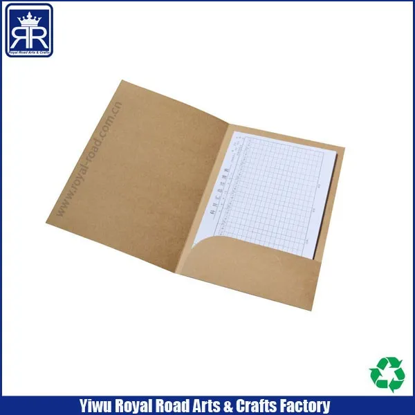
logo printing handmade brown kraft Paper File Folder 