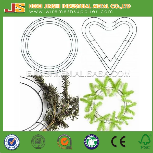 Direct Factory Cheap Price Festival Decoration Metal Wire Wreath