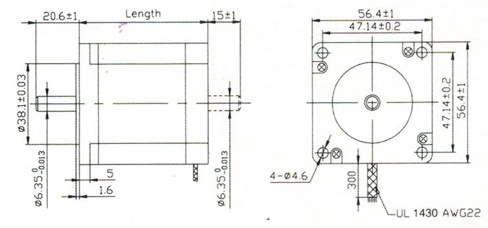 Nema 34 чертеж