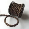 Brown Light Fitting Textile Braided Cable 2*0.75mm Vintage Decorative Electrical Wire for DIY Pendant Lamps