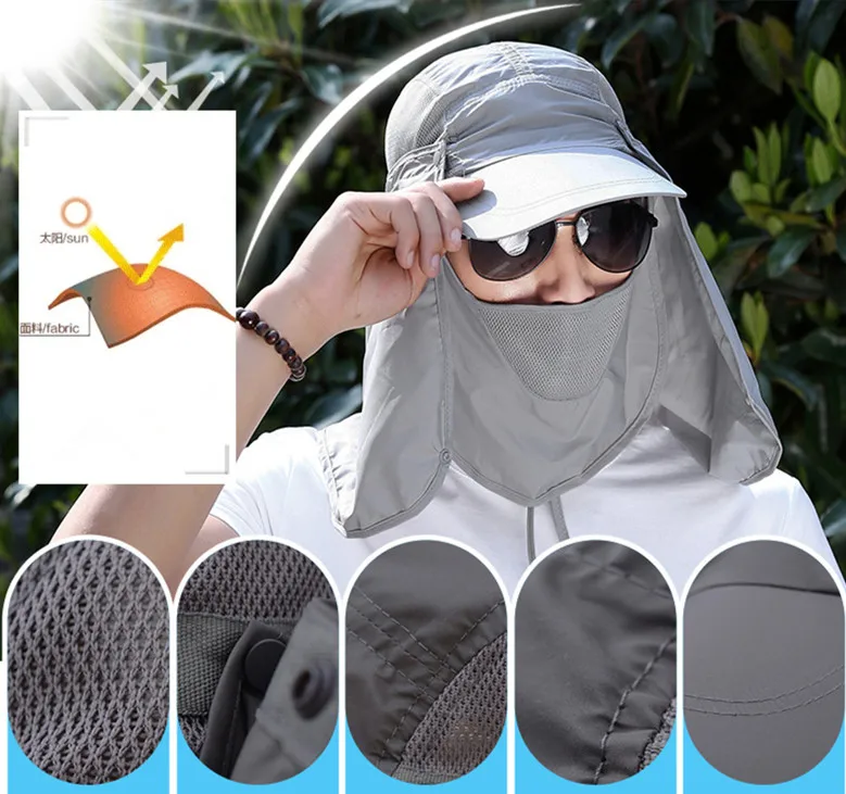 Uv Protection Sun Protection Cap With Detachable Neck - Buy Sun ...