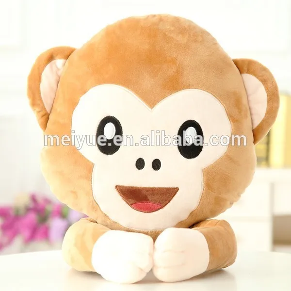 emoji monkey pillow