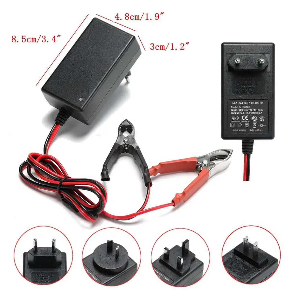 

2AH-10AH Smart Battery Charger Maintainer Tender Trickle 6V 12V Automobile Motorcycle New US/EU/UA/UK Plug