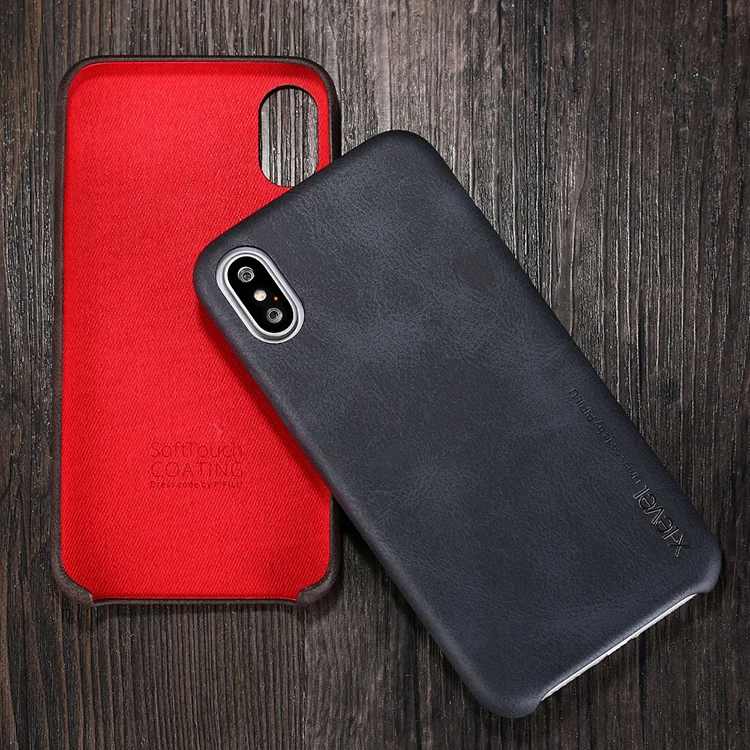 

[X-Level] Wholesale fashion pu leather phone case for iPhone XR 6.1 inch case ultra slim shell phone, Black;gold;red;chinese red;dark coffee