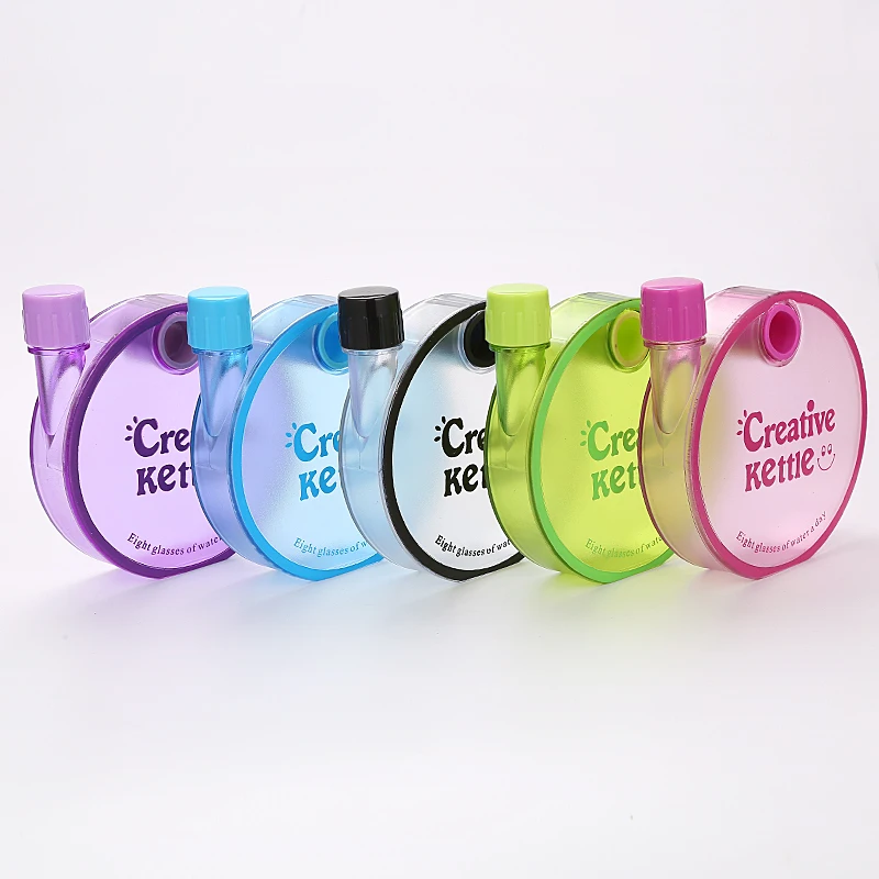 

BZ001 Creative plastic round drinking shaker water bottle