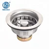 high quality oem satin polished stainless steel basket kitchen sink strainer