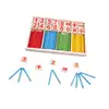 Wooden math learning educational toys counting sticks