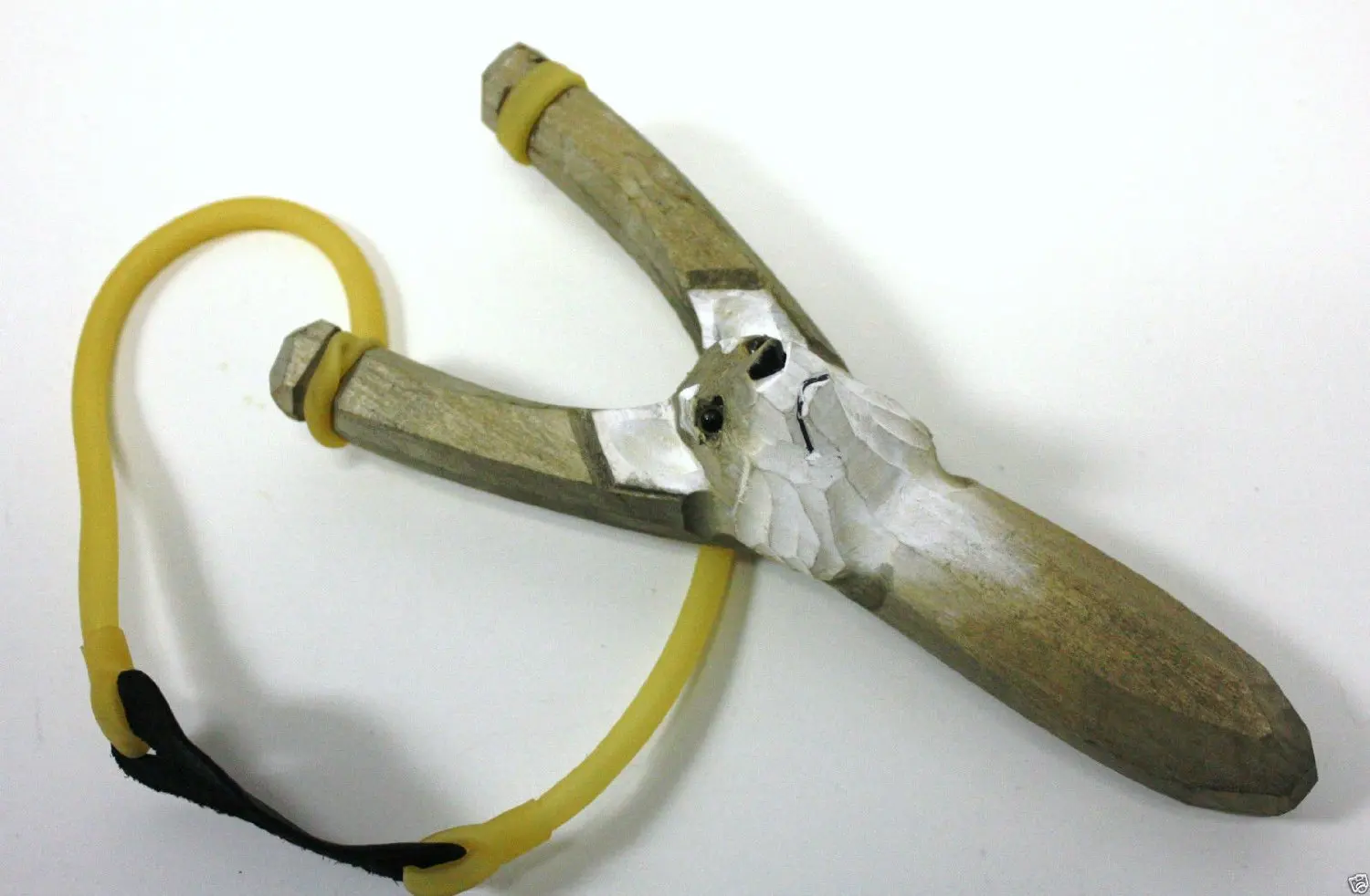 EAGLE WOODEN HAND CARVED SLINGSHOT SLING SHOT HIGH POWER RUBBER BAND