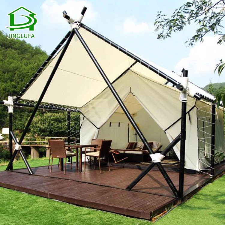 

luxury african winter frame waterproof canvas cotton glamping with bathroom lodge hotel safari tent for sale