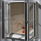 Double Glazed Windows Aluminum frame tempered glass swing window