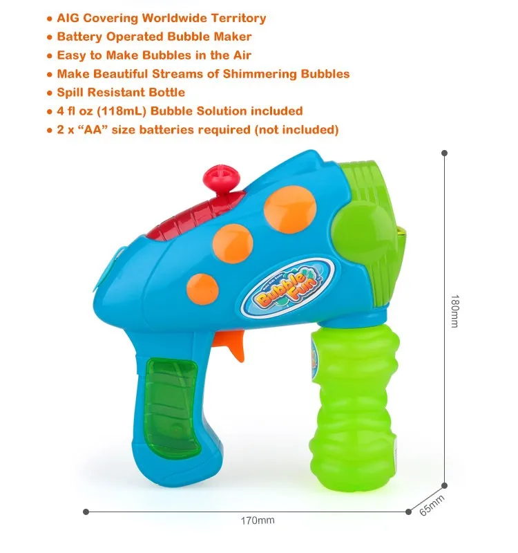 water bubble gun