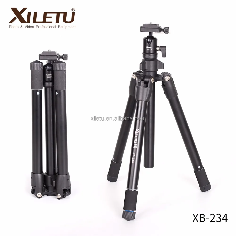 XILETU XB-234 Professional Lightweight Aluminum Camera Tripod with Ball Head QR Plate For dslr Camera Camcorder