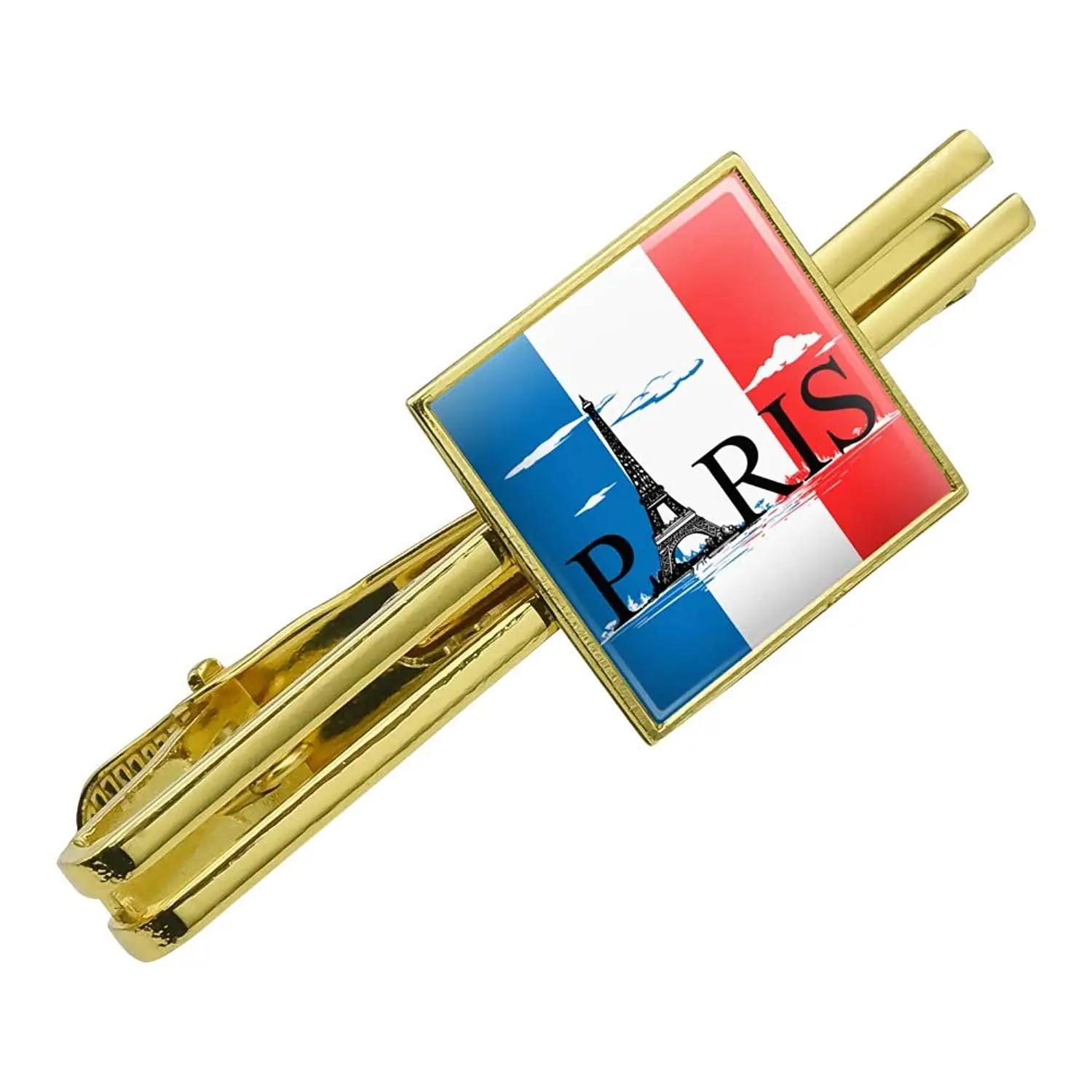 Wooden Accessories Company Wooden Tie Clips with Laser Engraved Mount Hood Design Cherry Wood Tie Bar Engraved in The USA