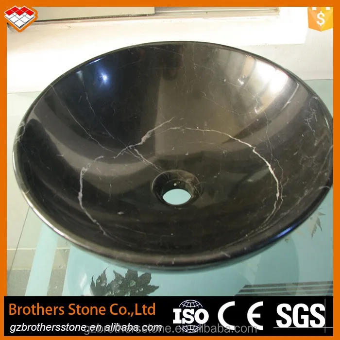 Baño azulejo de la pared de China losa de mármol negro marquina nero