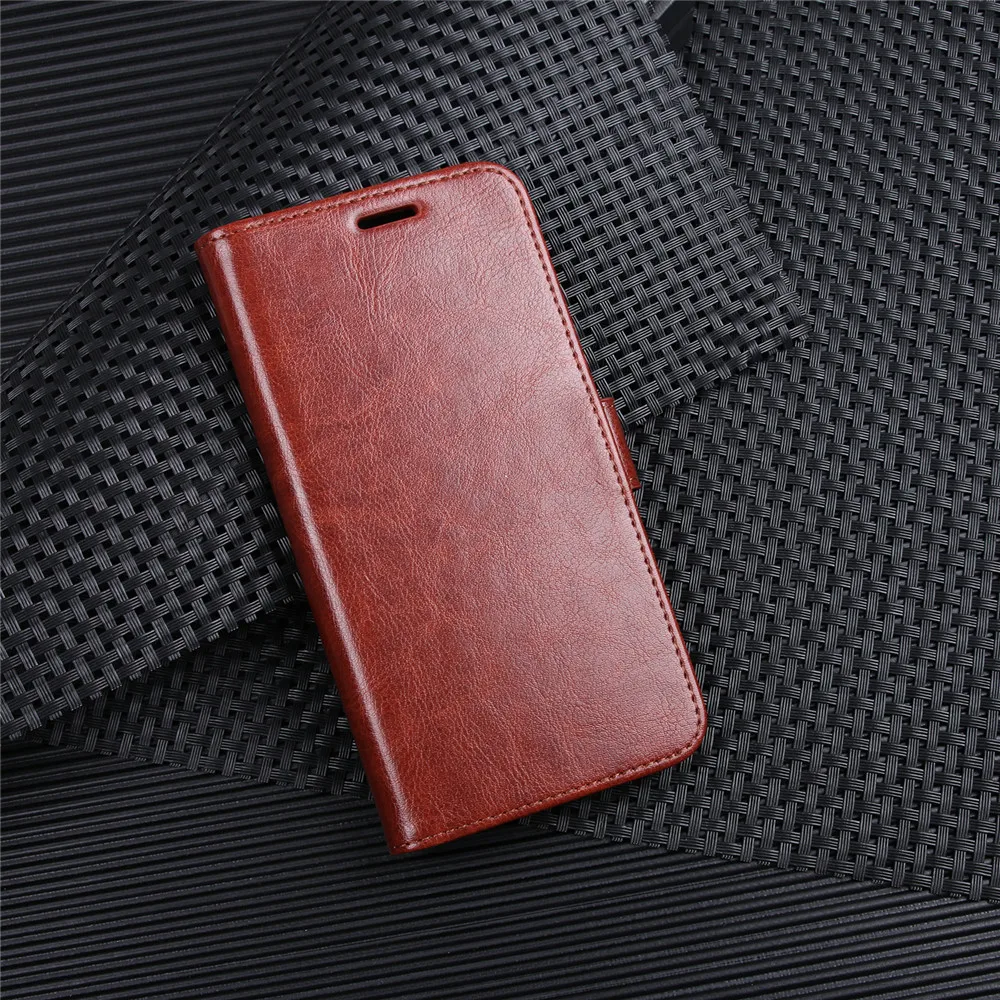 

wholesale flip pu case for redmi 5 plus Oil wax skin wallet cover for redmi5 plus, Various colors available