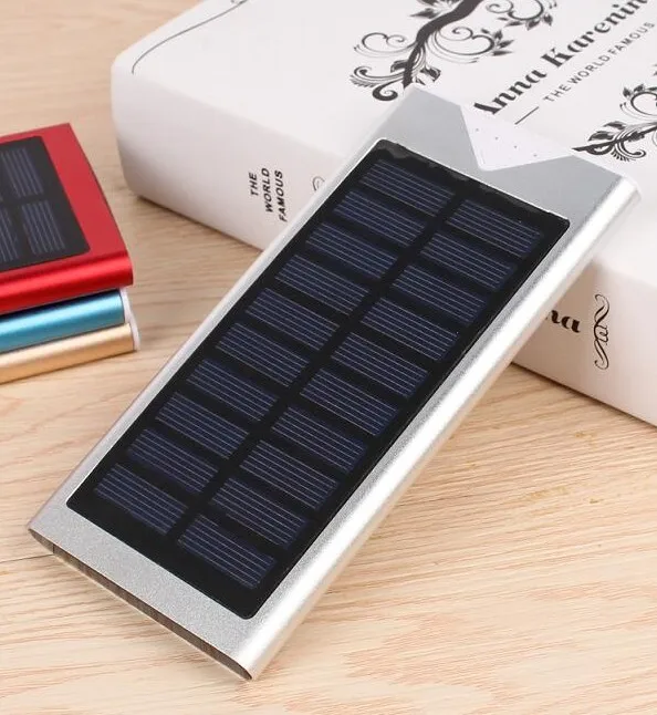 

10000MAH 5V 2A input li-polymer battery solar power bank outdoor Camping trip Emergency fast charging power bank slim 9mm