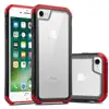 Premium Aluminum metal frame +tempered glass triple cover shock-proof phone case for Iphone 7 8 bumper cover