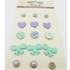 wholesale mixed scrapbooking pearl and epoxy brads for paper craft use