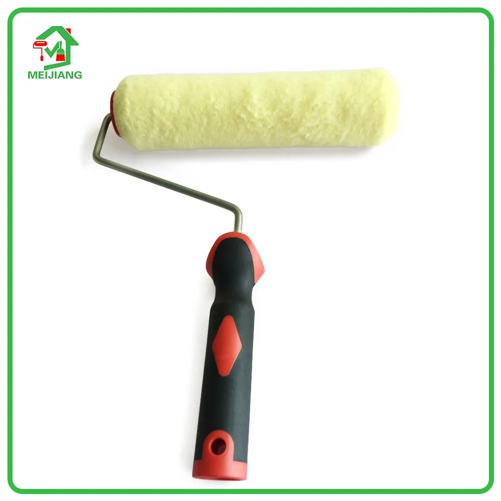 9 Inch Medium Pile Nylon Fabric Single Color Pp Simple Handle Paint