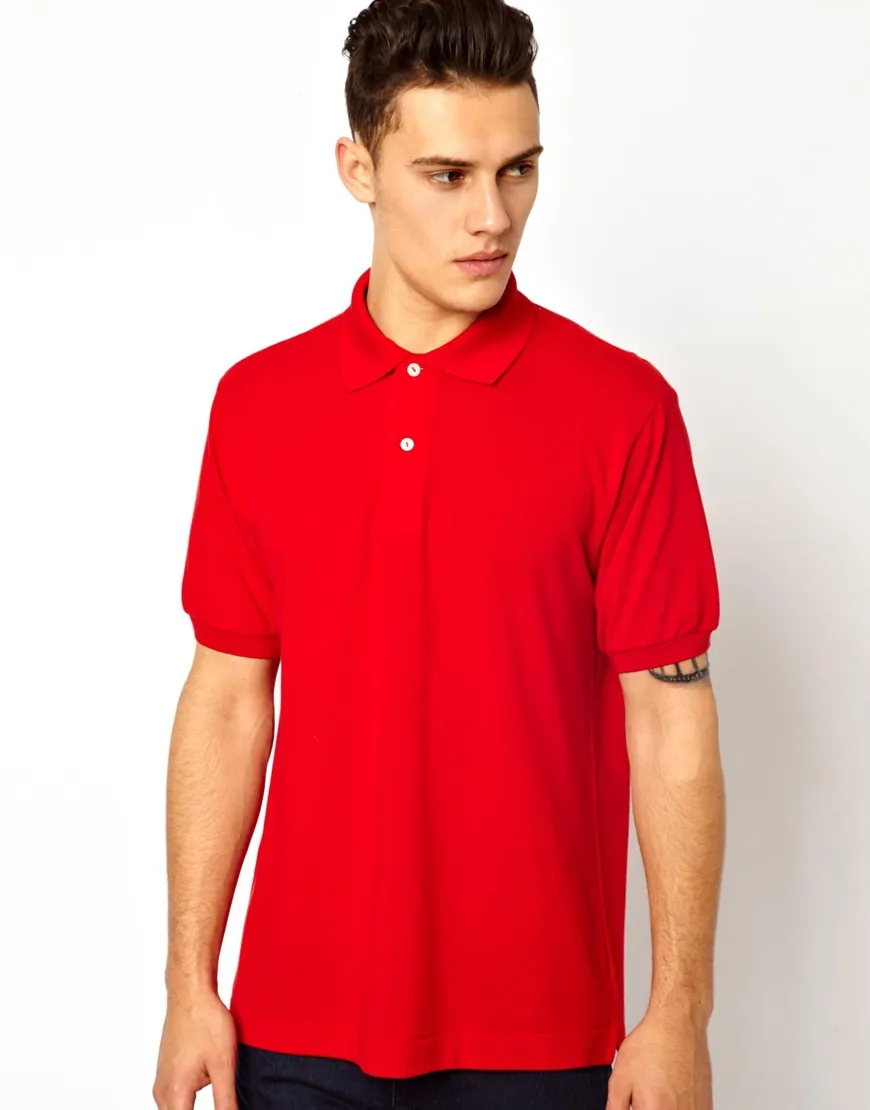 mens red polo t shirt