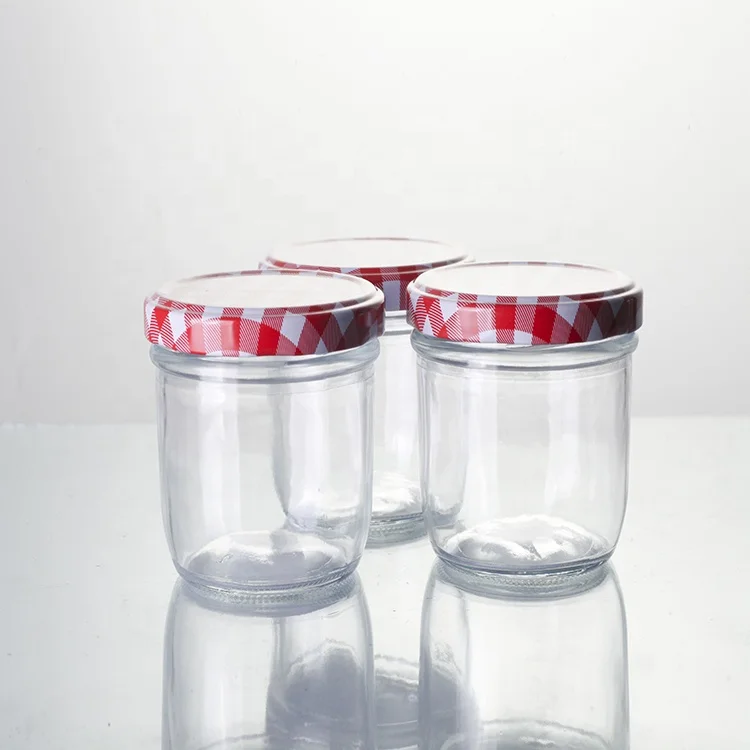 

8oz round shape food containers glass jelly jar, Clear