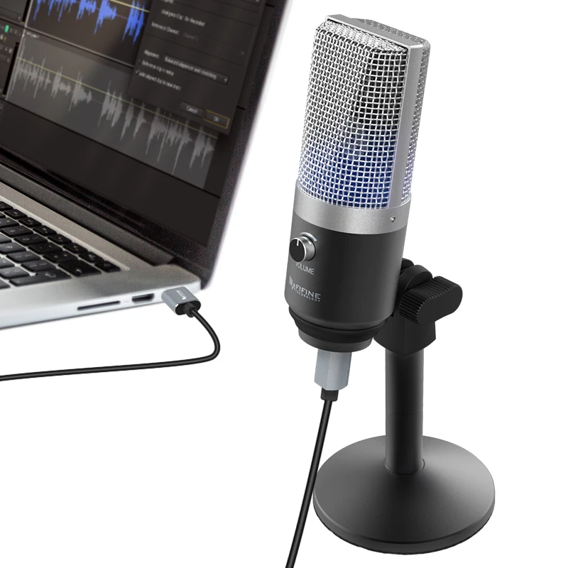 

Fifine USB Home Broadcasting Youtube Recording Condenser Studio Microphone, Black