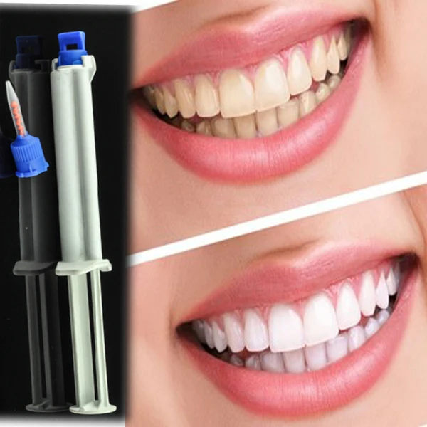 Professional Double Syringe Whitening Teeth Gel Bleach Dual Barrel 25
