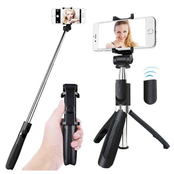 3 in 1 Wireless Bluetooth Monopod Selfie Stick Mini Tripod For iPhone For Samsung