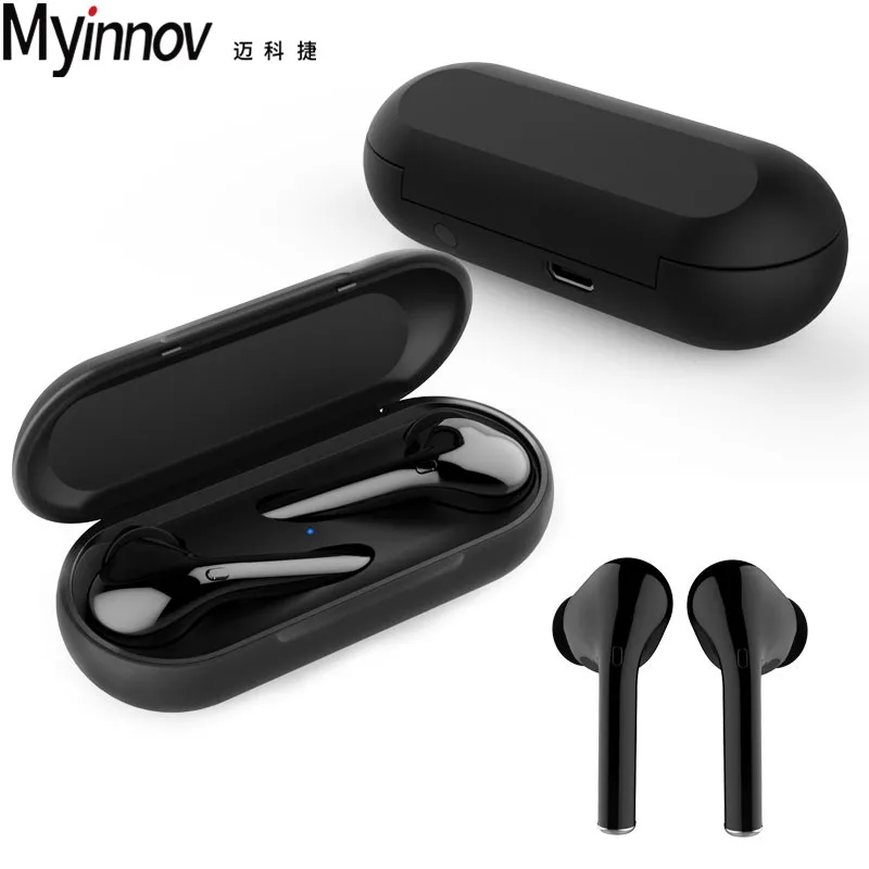 

TWS with Mic Compact In-Ear Mini Cordless Stereo Wireless Earbuds with Charging Case Ear buds Compatible for any Phones