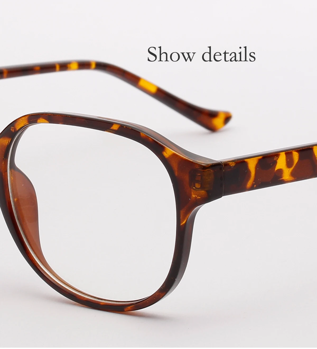 Wholesale Clear Handmade Custom Fashion Oblate Glasses Frame Naked